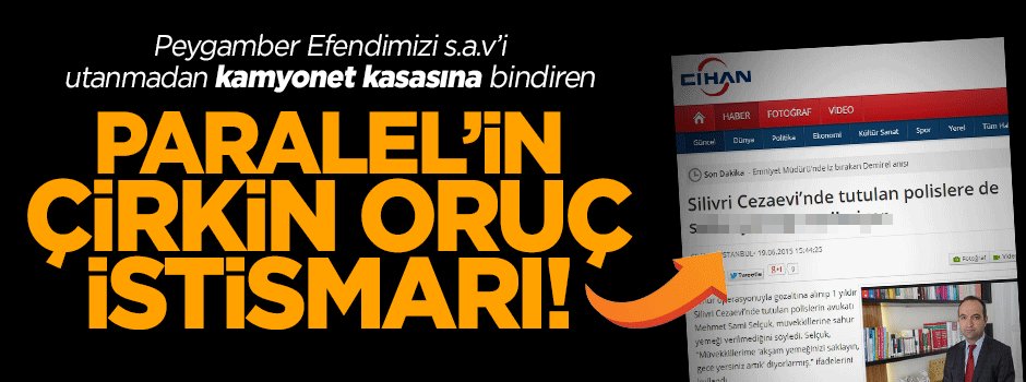 Paralel'in çirkin 'oruç' istismarına tokat gibi cevap