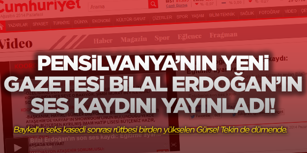Paralel'in yeni tetikçisi Cumhuriyet, Bilal Erdoğan'ın ses kaydını yayınladı!