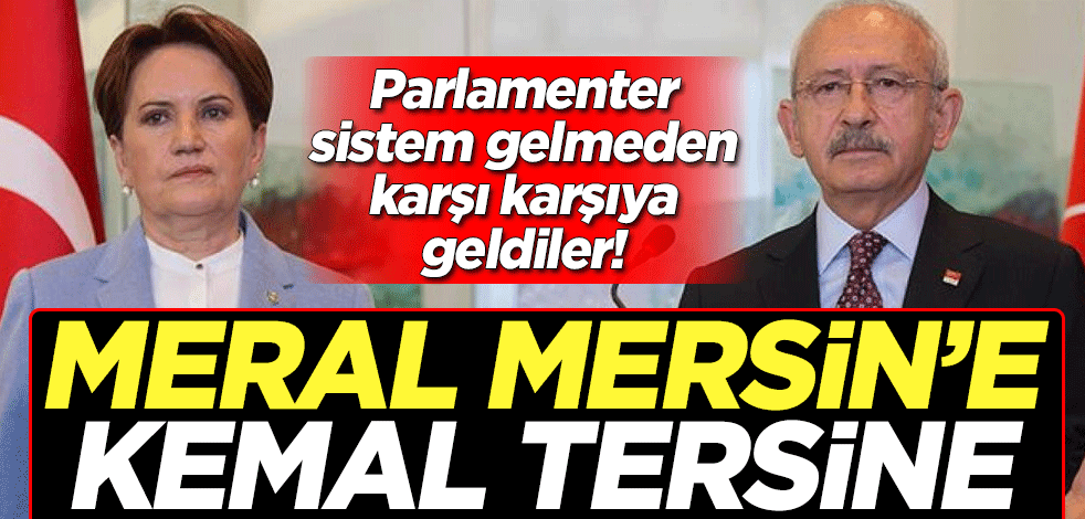 Parlamenter sistem gelmeden karşı karşıya geldiler! Meral Mersin'e Kemal tersine
