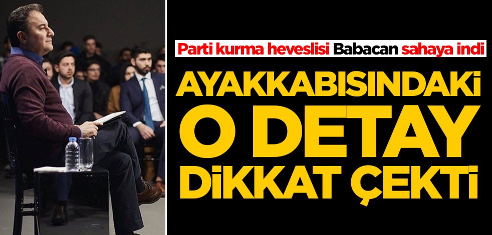 Parti kurma heveslisi Ali Babacan sahaya indi! Ayakkabısındaki o detay dikkat çekti