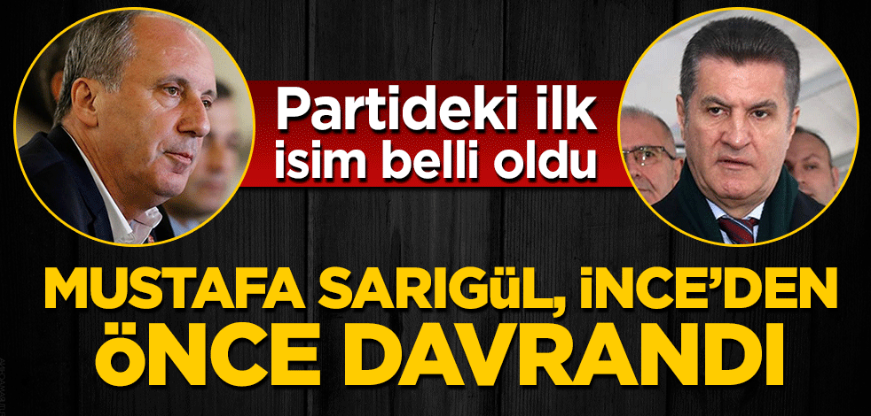 Partideki ilk isim belli oldu! Mustafa Sarıgül Muharrem İnce'den önce davrandı