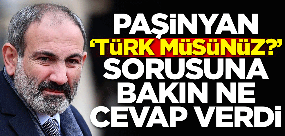 Paşinyan 'Türk müsünüz?' sorusuna bakın ne cevap verdi