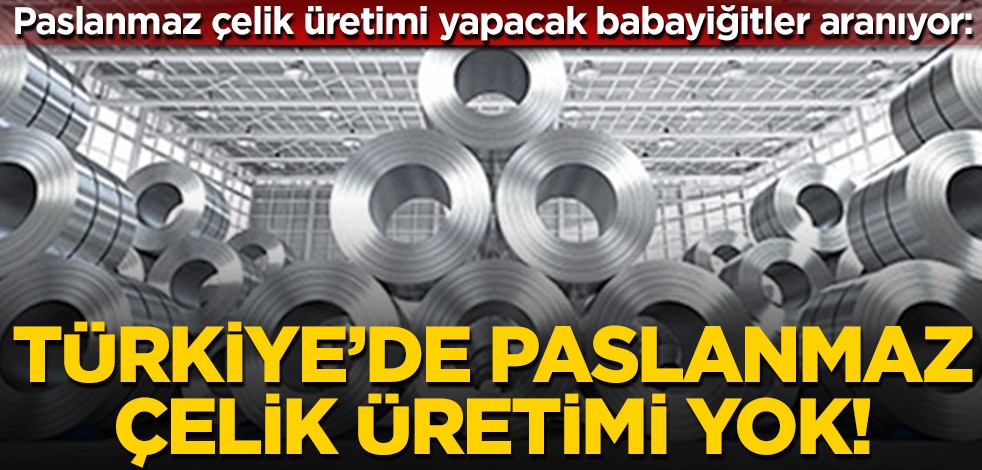 Paslanmaz çelik üretimi yapacak babayiğitler aranıyor: Türkiye’de paslanmaz çelik üretimi yok!