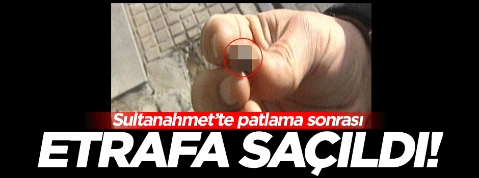 Patlamadan sonra etrafa demir parçaları saçıldı