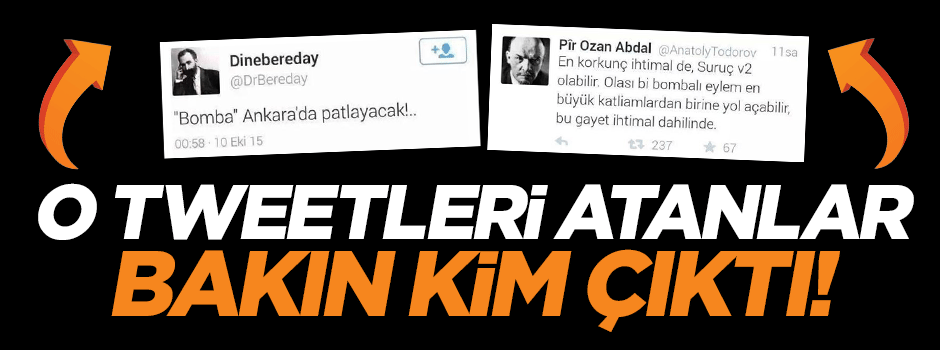 Patlamayı önceden bilen tweetleri atanlar PKK'lı çıktı