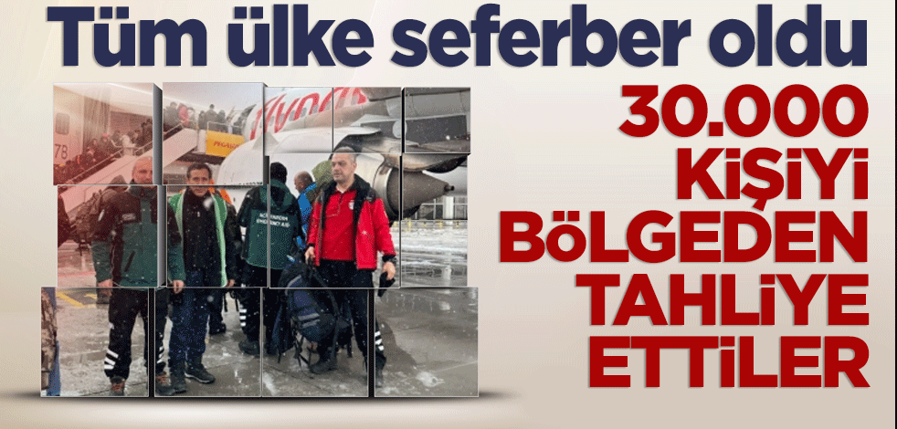 Pegasus deprem bölgelerinden 30 bin 771 kişiyi tahliye etti