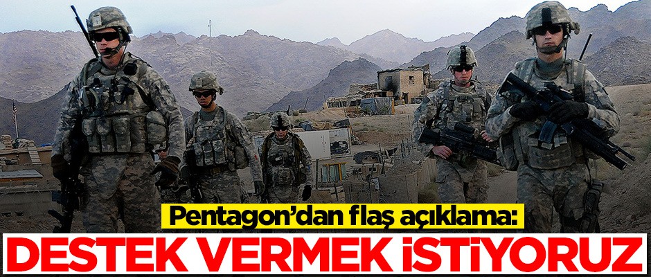 Pentagon'dan flaş açıklama: Destek vermek istiyoruz