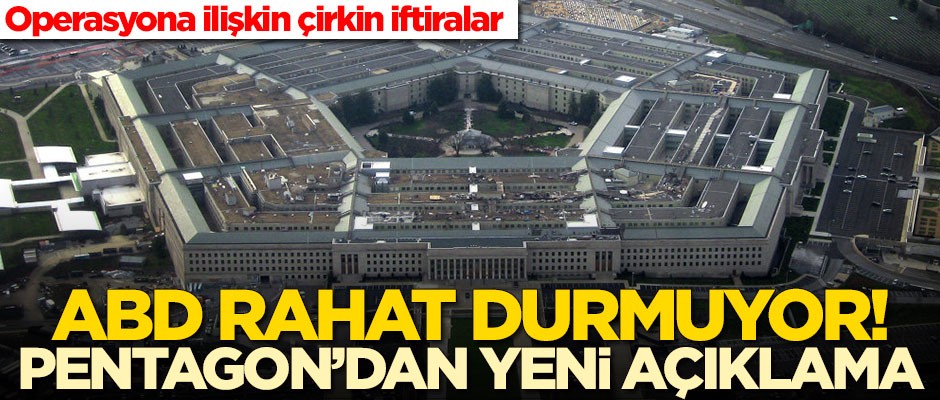 Pentagon'dan skandal Türkiye açıklaması