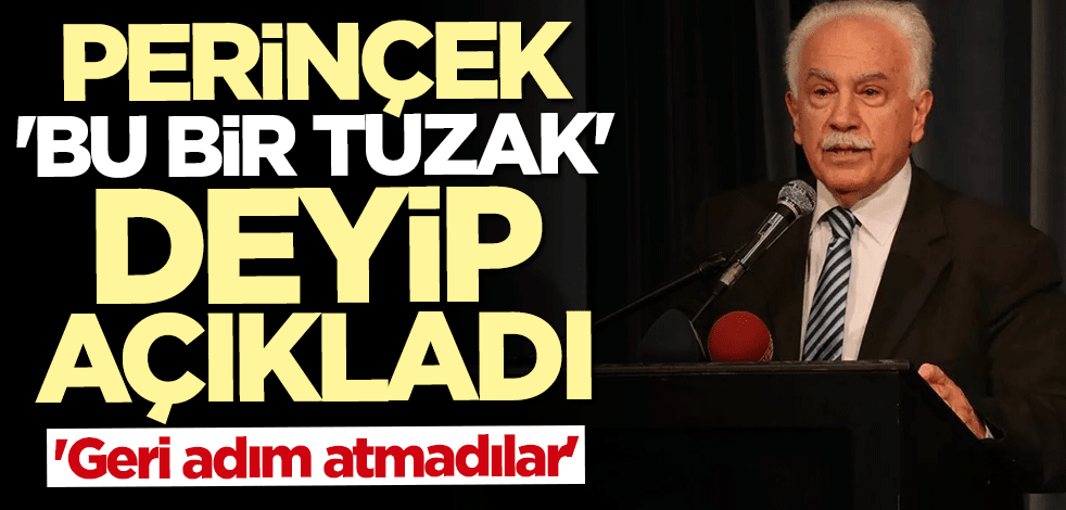 Perinçek "bu bir tuzak" deyip açıkladı: Geri adım atmadılar
