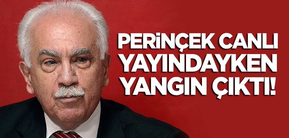 Perinçek canlı yayındayken Ulusal Kanal'da yangın çıktı!