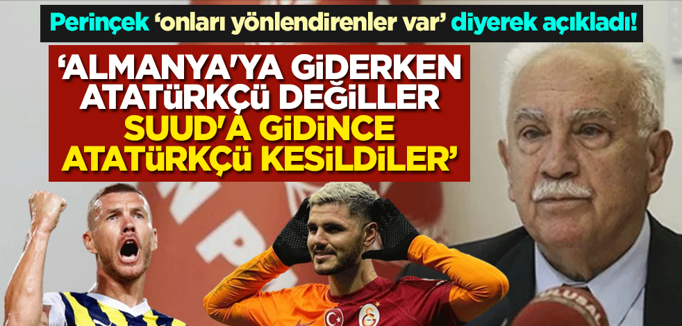 Perinçek ‘onları yönlendirenler var’ diyerek açıkladı! "Almanya'ya giderken Atatürkçü değiller Suud'a gidince Atatürkçü kesildiler"