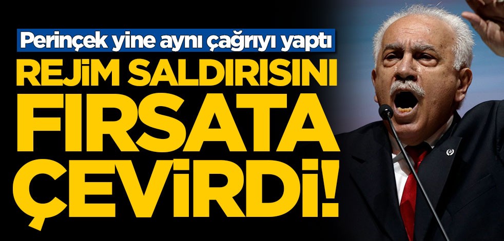 Perinçek yine aynı çağrıyı yaptı! Rejim saldırısını fırsata çevirdi