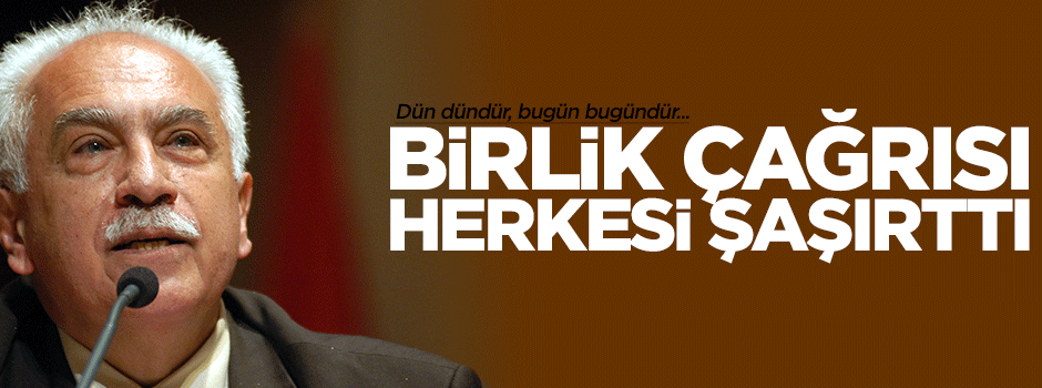 Perinçek'in birlik çağrısı herkesi şaşırttı