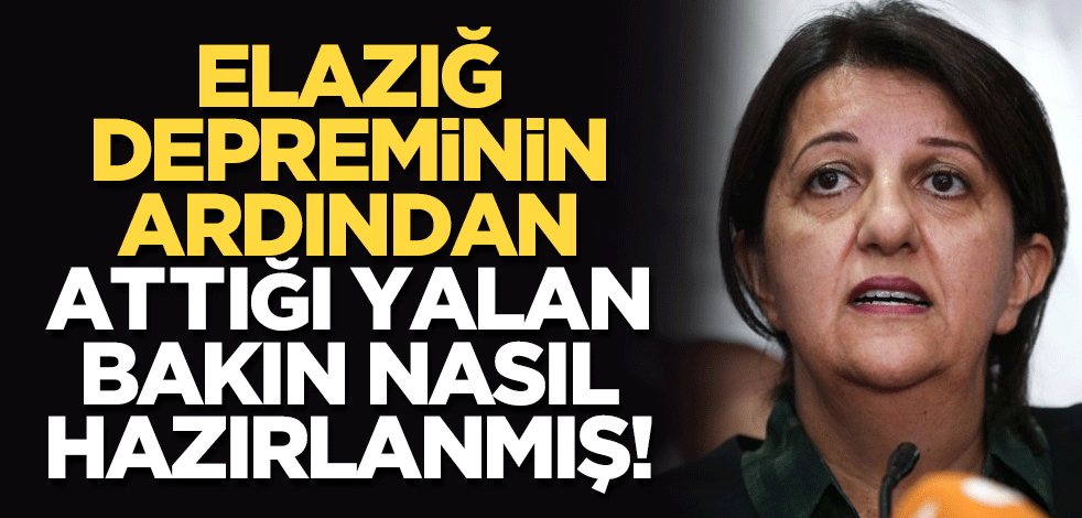 Pervin Buldan yalanı bakın nasıl hazırlamış!