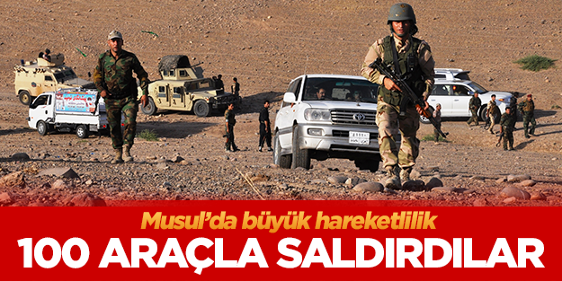 Peşmerge 100 askeri araçla IŞİD'e saldırdı