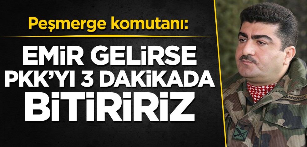 Peşmerge komutanı: Emir gelirse PKK’yı 3 dakikada bitiririz