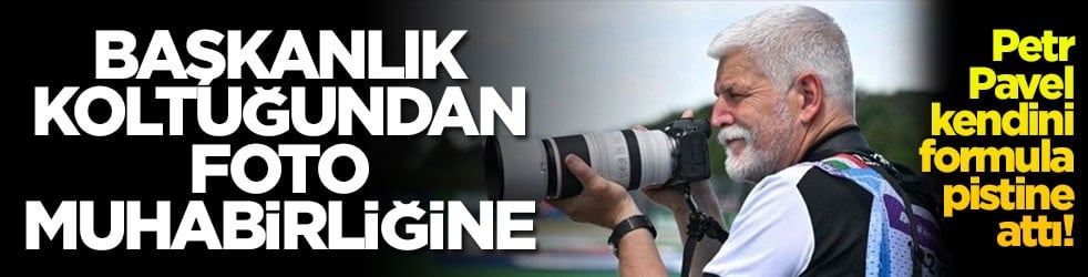 Petr Pavel kendini formula pistine attı! Başkanlık koltuğundan foto muhabirliğine!