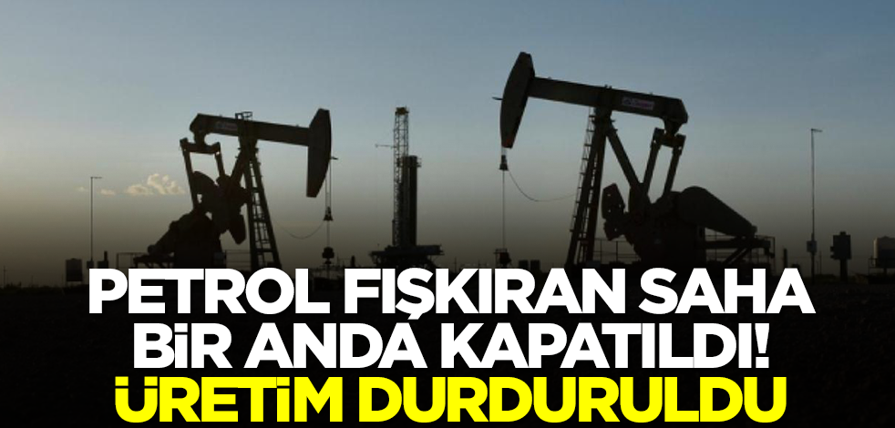 Petrol fışkıran saha kapatıldı! Üretim durduruldu