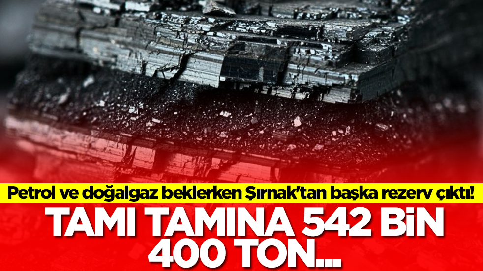 Petrol ve doğalgaz beklerken Şırnak'tan başka rezerv çıktı: Tamı tamına 542 bin 400 ton...