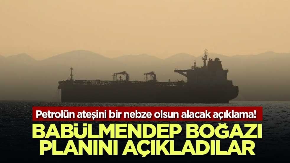Petrolün ateşini bir nebze olsun alacak açıklama! Babülmendep Boğazı planını açıkladılar