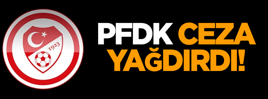 PFDK ceza yağdırdı!