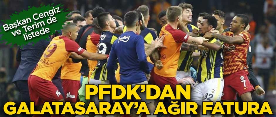 PFDK, Galatasaray'a ağır patladı