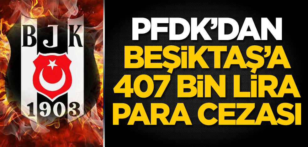 PFDK'dan Beşiktaş'a 407 bin lira para cezası