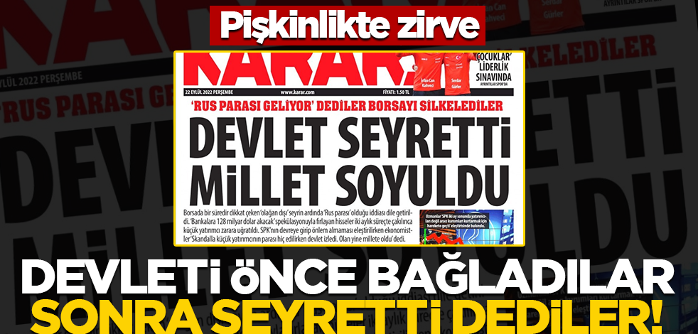 Pişkinlikte zirve… Devleti önce bağladılar sonra seyretti dediler!