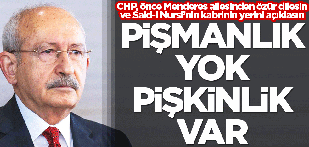 Pişmanlık yok pişkinlik var