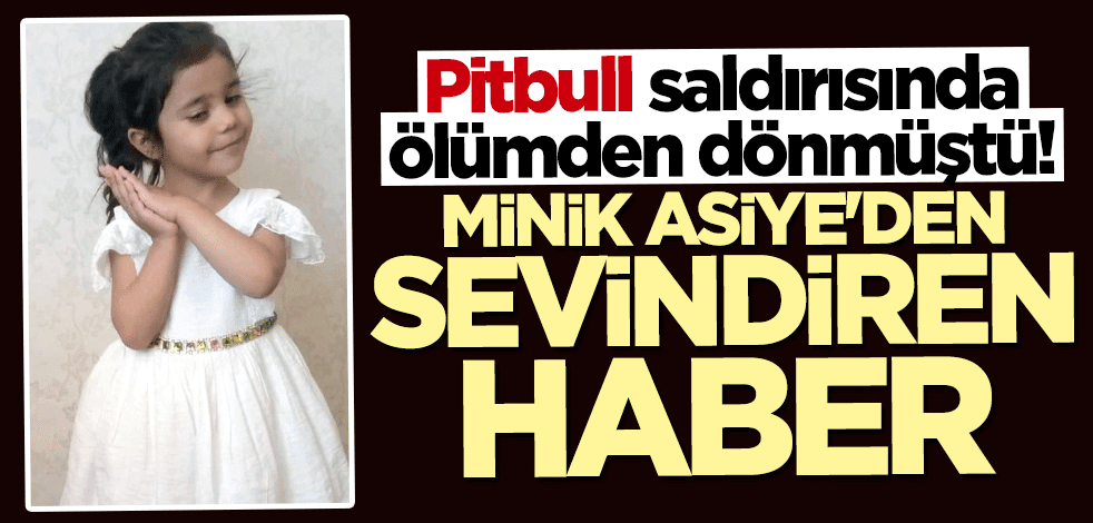 Pitbull saldırısında ölümden dönmüştü... Minik Asiye'den sevindiren haber