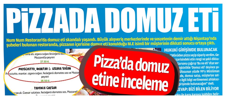 Pizza’da domuz etine inceleme