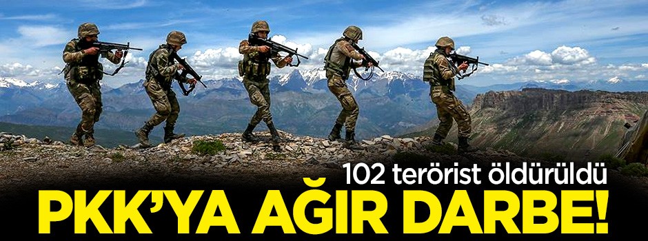 PKK ağır darbe: 102 terörist öldürüldü!