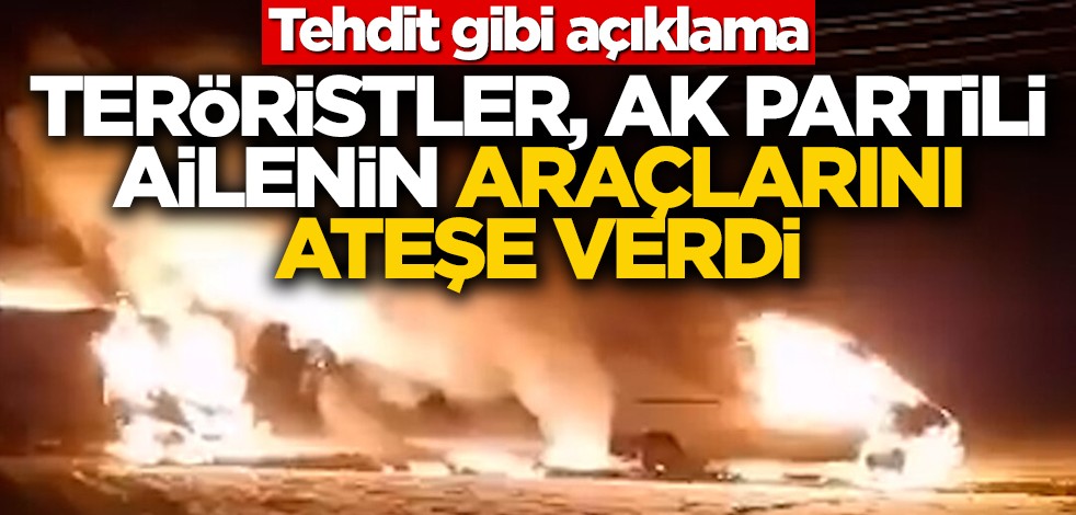 Teröristler, AK Partililerin araçlarını yaktı!