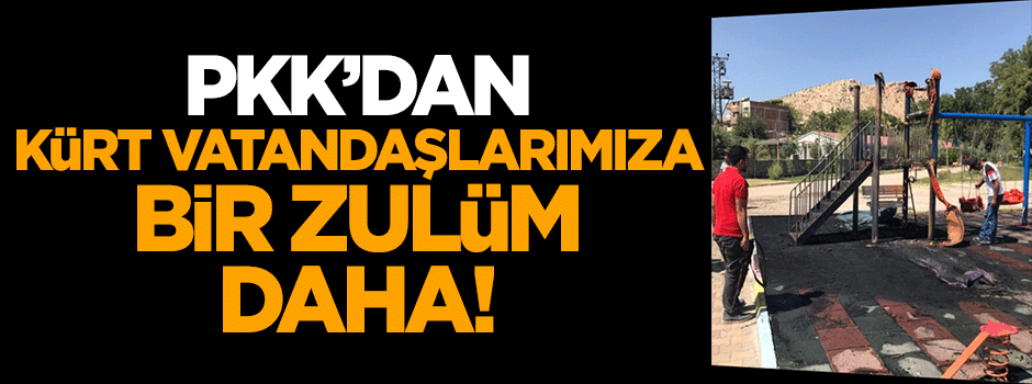 PKK, çocukların parkını  yaktı!