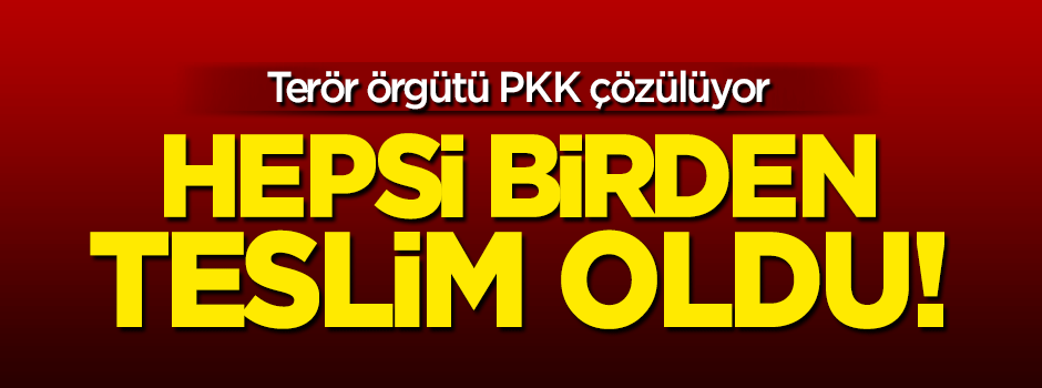 PKK çözülüyor: Hepsi birden teslim oldu!