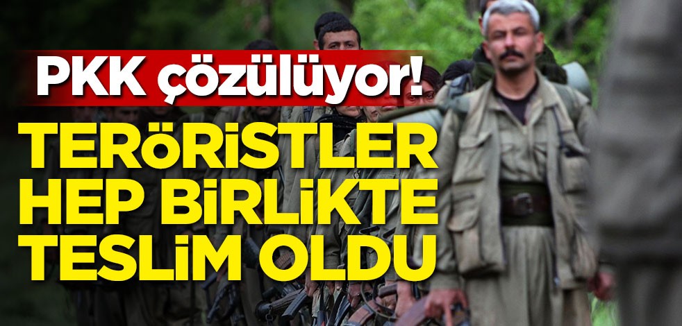 PKK çözülüyor! Teröristlerin hepsi birlikte teslim oldu