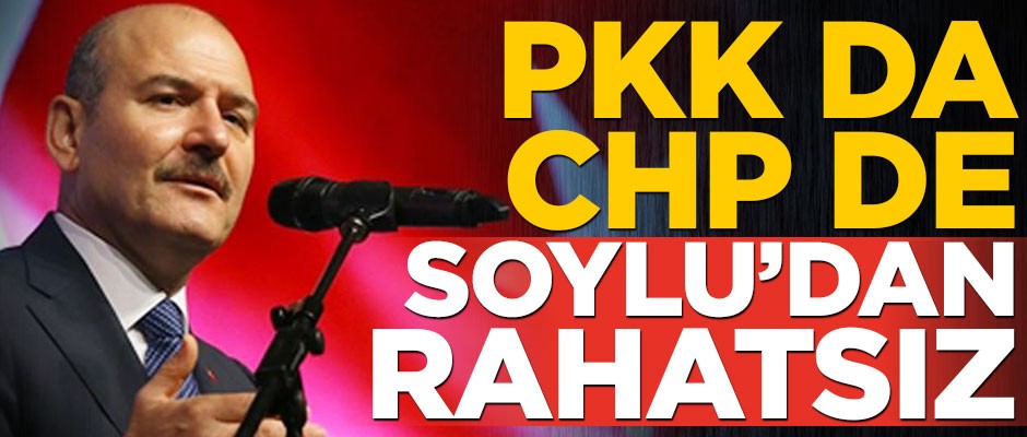 PKK da CHP de Soylu’dan rahatsız