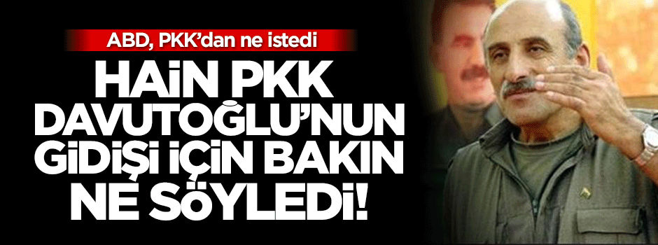 PKK, Davutoğlu'nun gidişi için bakın ne dedi