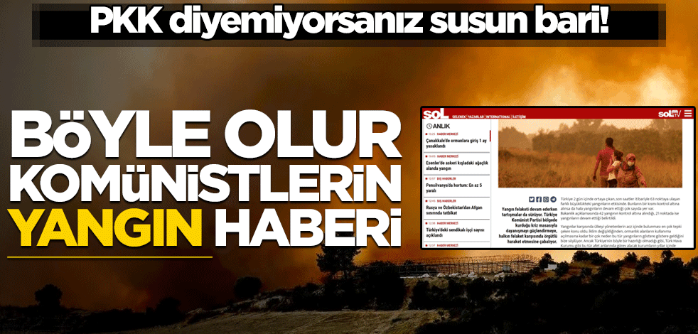 PKK diyemiyorsanız susun bari! Böyle olur komünistlerin yangın haberi