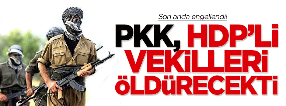 PKK, HDP'li vekilleri öldürecekti!