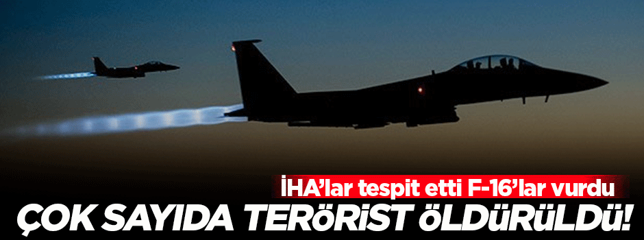 PKK hedefleri vuruldu! Çok sayıda terörist öldürüldü