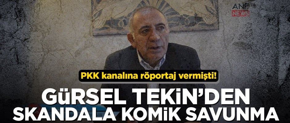 PKK kanalına röportaj veren Gürsel Tekin kendini savundu