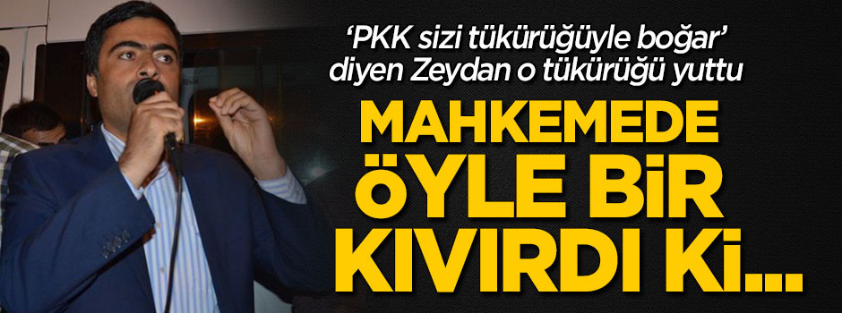 'PKK sizi tükürüğüyle boğar' diyen Zeydan mahkemede çark etti!