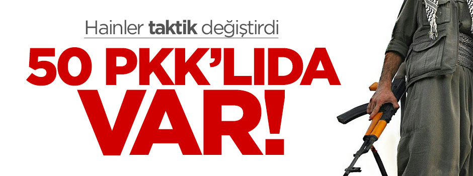 PKK taktik değiştirdi! 50 teröristte var