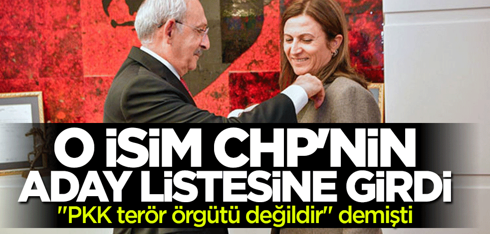 "PKK terör örgütü değildir" demişti... O isim CHP'nin aday listesine girdi