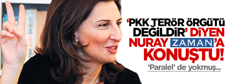 'PKK terör örgütü değildir' diyen Nuray Mert Zaman'a konuştu