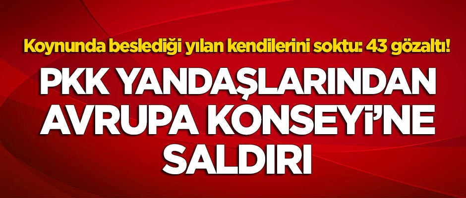 PKK yandaşlarından Avrupa Konseyi'ne saldırı!