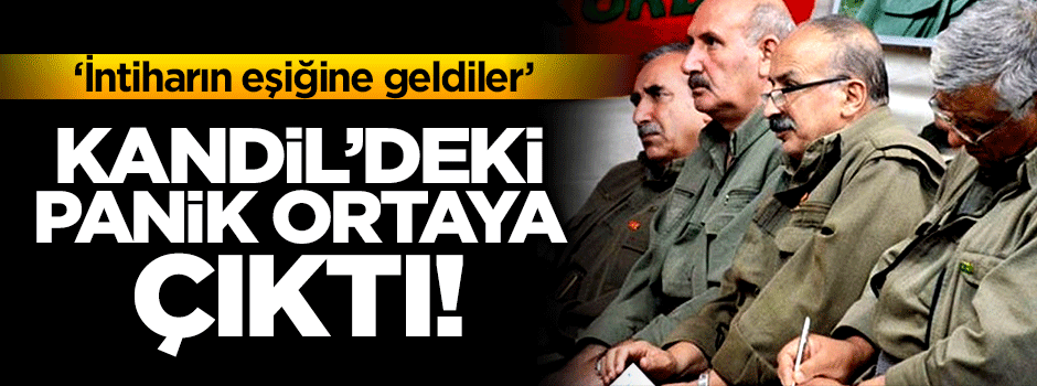 PKK'da intihar paniği!