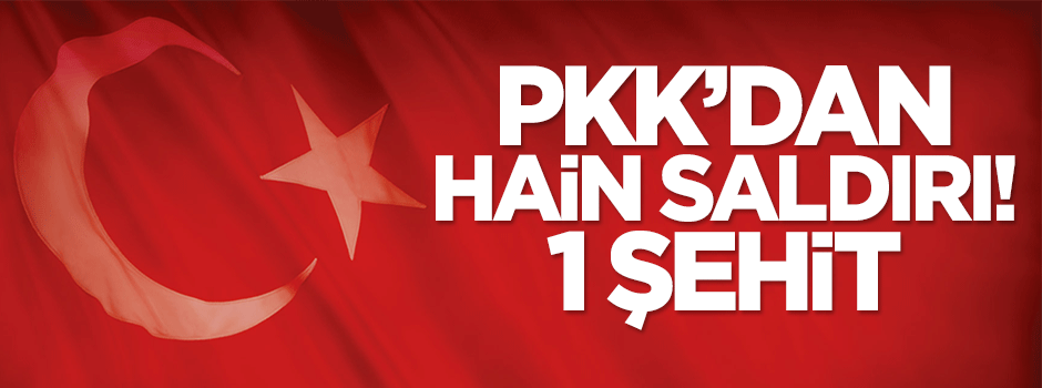 PKK'dan hain saldırı: 1 asker şehit