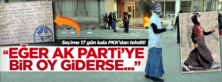 PKK'dan halka tehdit: AK Parti'ye oy verirseniz...